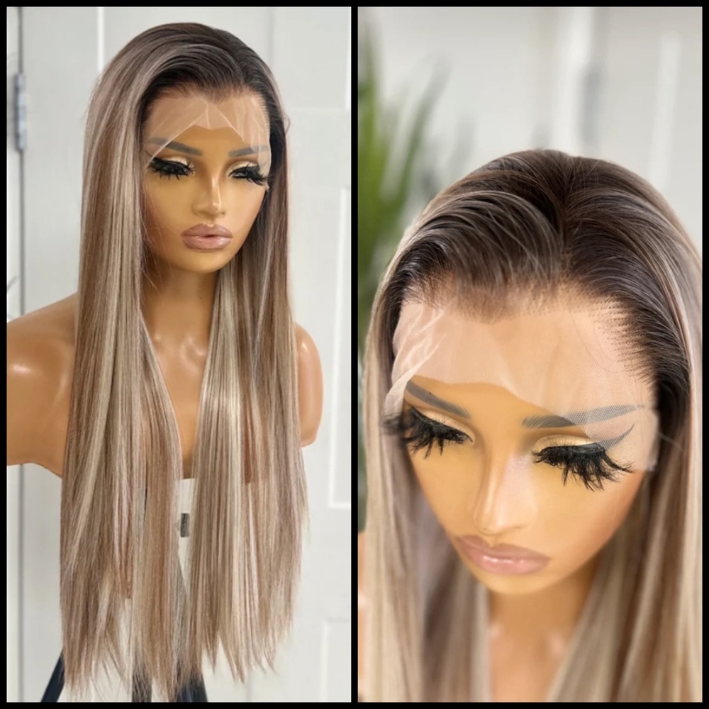 Human Hair Blended Lace Front Wig